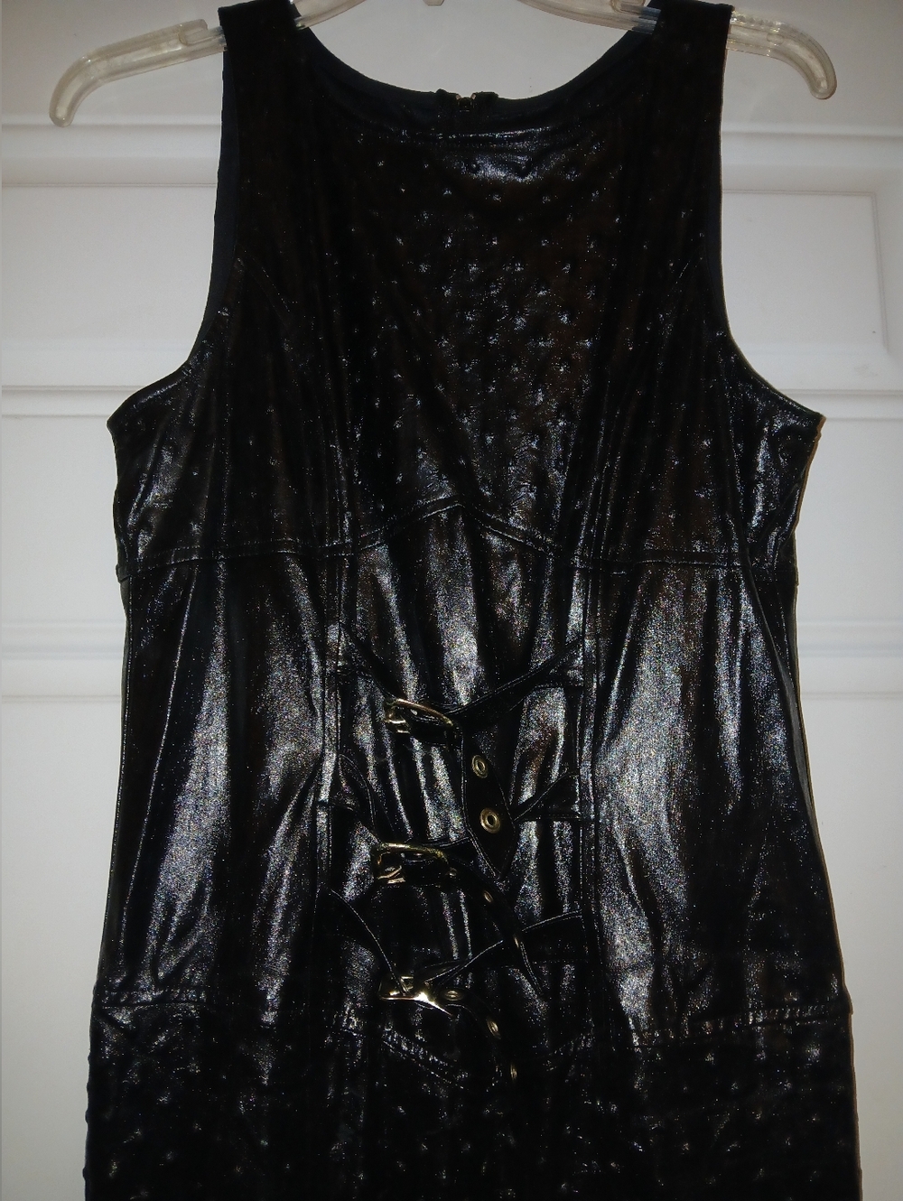 Vintage Lip Service LA Black Gothic  Dress Size Large Y2K - Picture 2 of 5